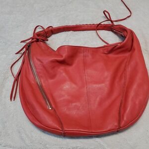 Christopher Kon Coral Leather Tassel Bohemian Boho Hobo Shoulder Bag‎ Purse